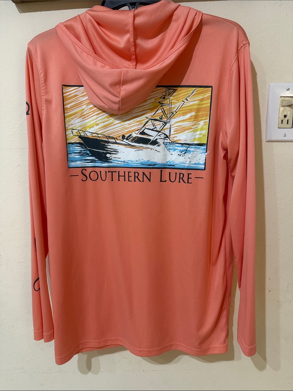 Southern Lure Coral Long Sleeve Fishing Shirt with Hood